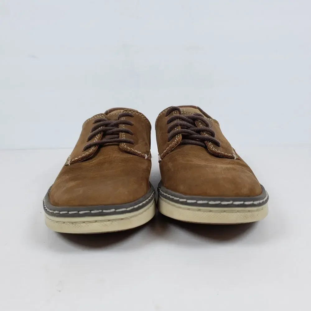 Johnston & Murphy Boys Size 1Y Brown Leather Formal Dress Shoes 28-8260